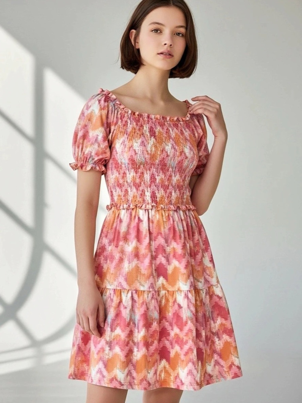 BCBG Girl Girls Geometric Print Dress Size Large (14/16)